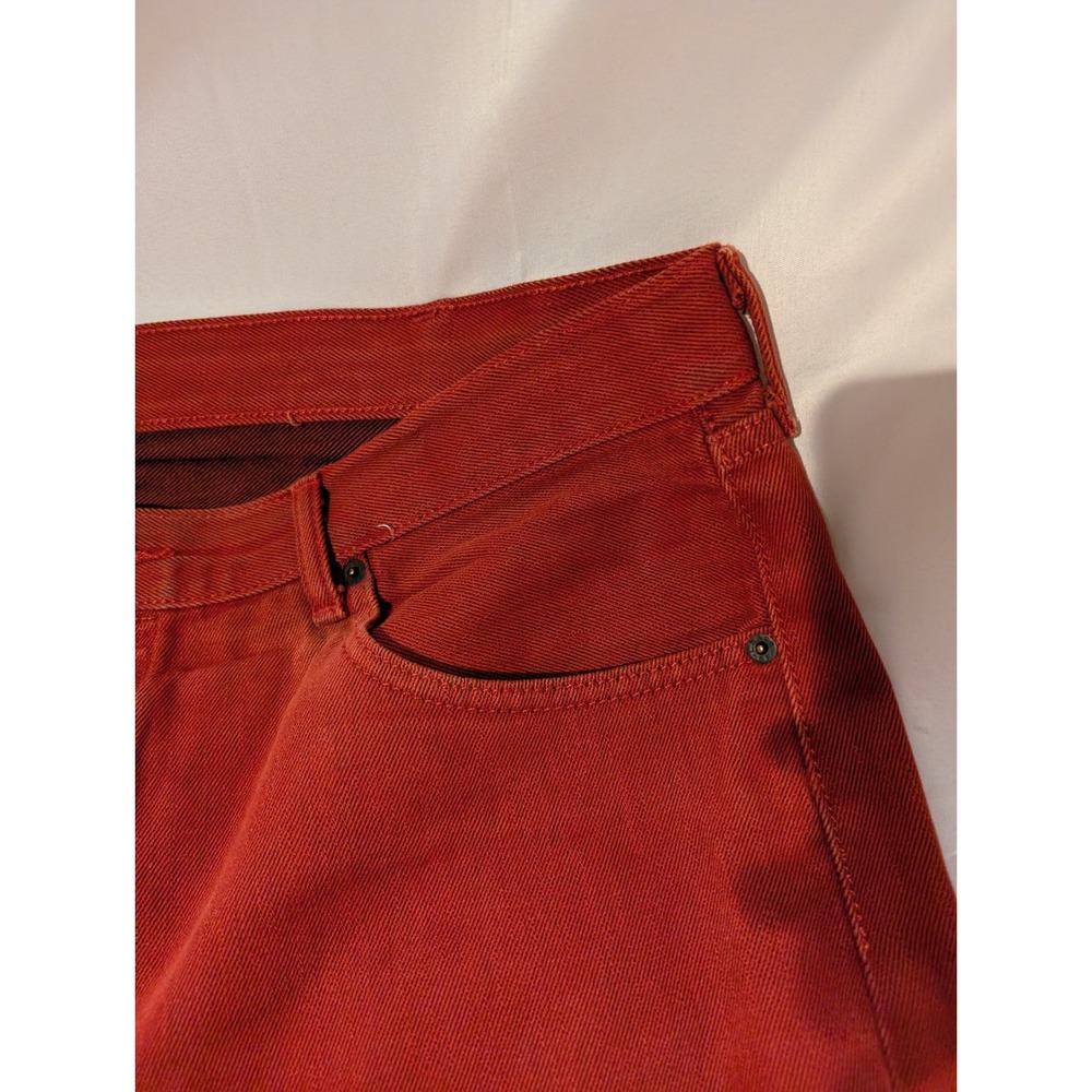 Levi Strauss 501xx Red 40×32 Denim Jeans Men`s Size Straight Leg - Picture 4 of 9